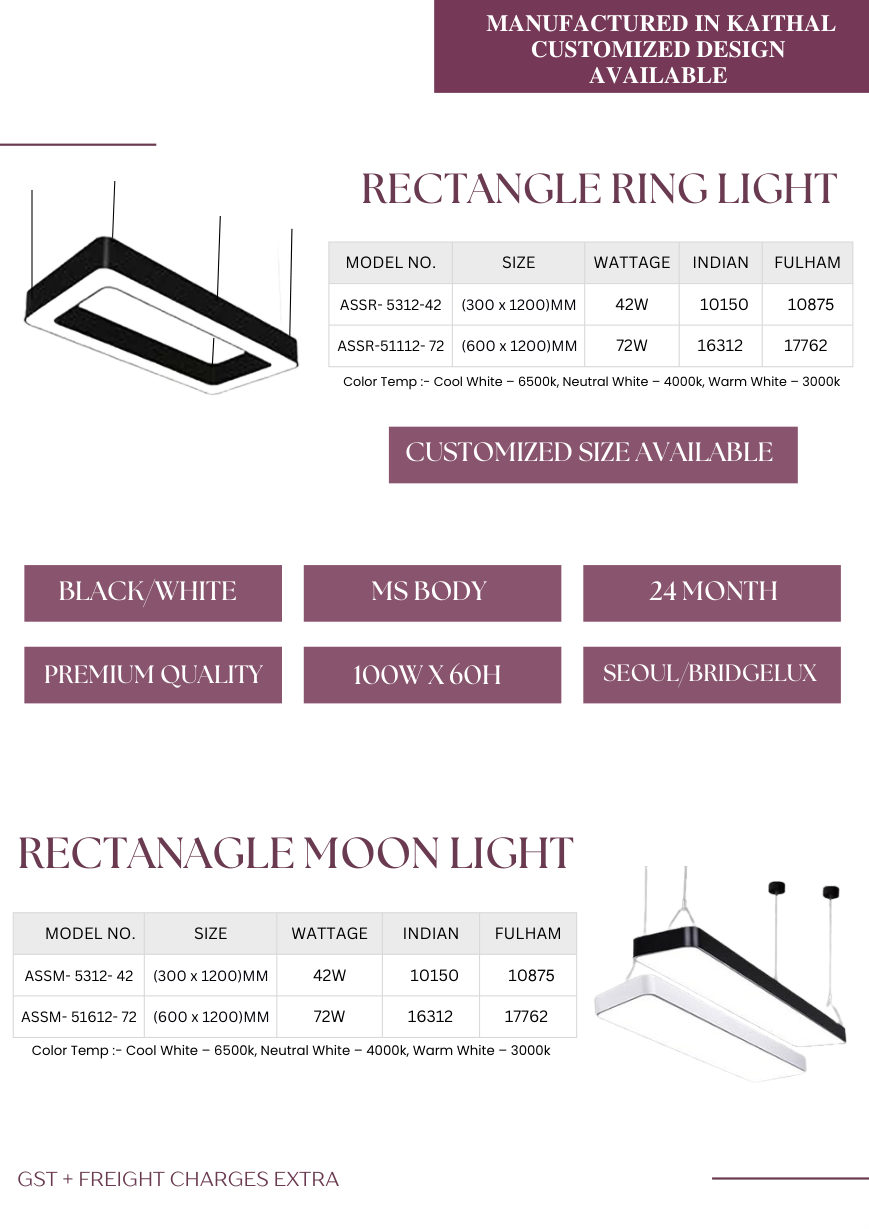 Rectangle & Linear Lights