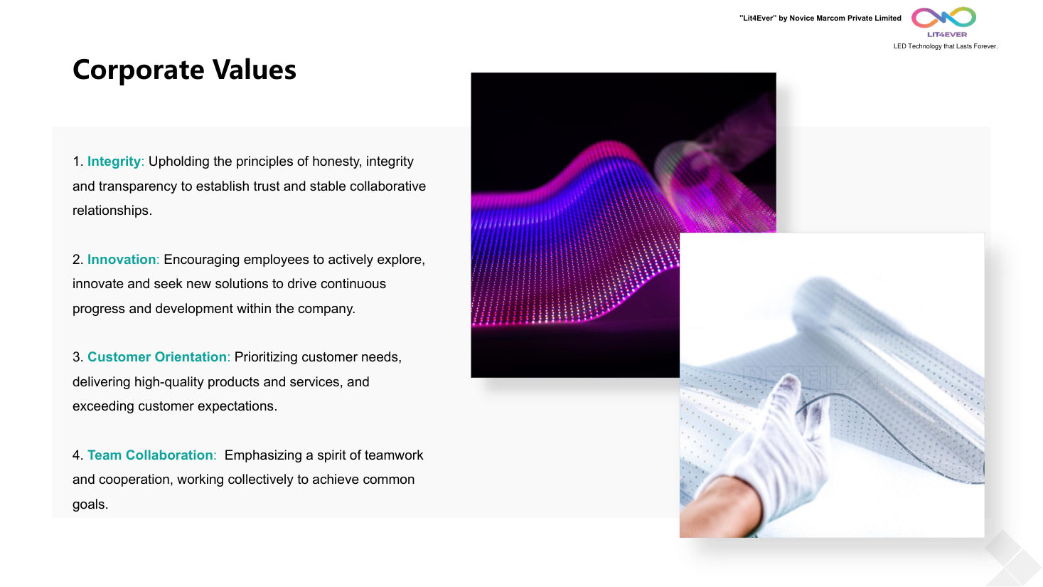 Transparent LED brochure page 3